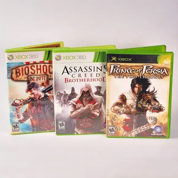3 XBOX 360 Games Prince of Persia, Assassins Creed, Bioshock PreOwned & Complete