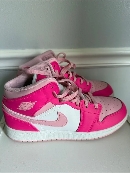 Jordan Mid-Top Sneakers in Hot Pink and Light Pink