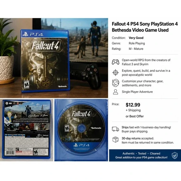 Fallout 4 PS4 Sony PlayStation 4 Bethesda Video Game Used