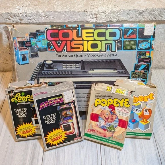 ColecoVision Model 2400 Console CIB Tested 5 Games Box 2 Controllers OEM