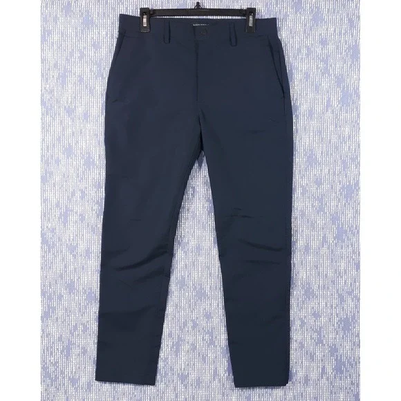 Banana Republic Chino Pants Mens 32 x 30 Slim Fit Blue Lightweight Polyester
