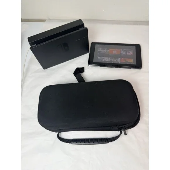 Nintendo Switch HAC-001 Console w/ Dock & Case Tested No Charger No Cables