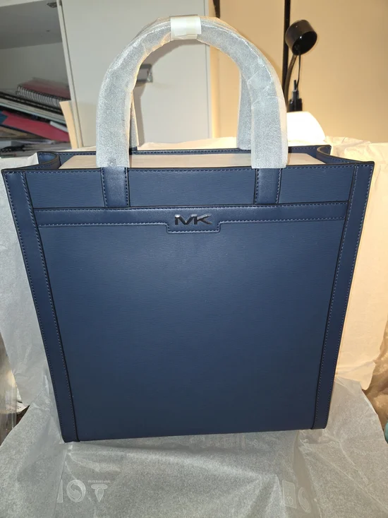 Michael Kors Navy Structured Leather Tote