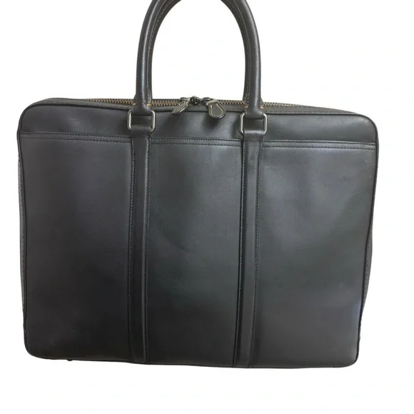 Coach metropolitan slim briefcase 55565 black glovetan leather