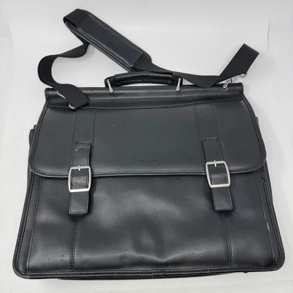 Samsonite Black Messenger Briefcase Bag Laptop‎ Office Travel