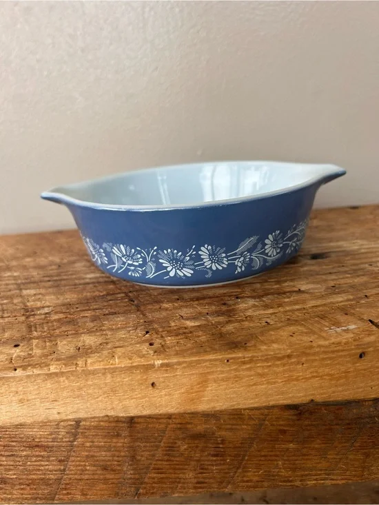 Vintage Pyrex USA “Colonial Blue Mist” Casserole Dish 500ml #26