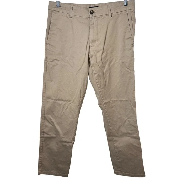 Banana Republic Chino Pants Mens 32x32 Tan Cotton Stretch Straight Leg Casual
