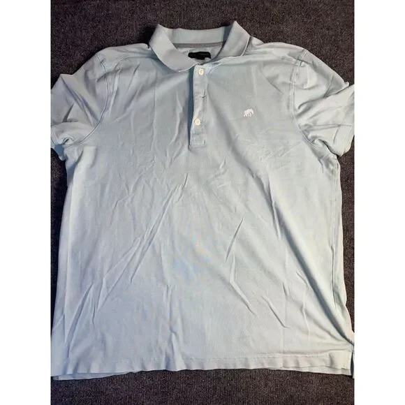 Banana Republic Polo Shirt Mens XL Green Golf Performance‎ Stretch Slit Collared
