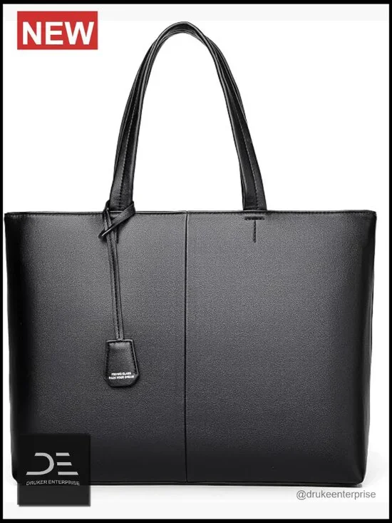 Leather Briefcase, Business Bag, Large Capacity, 15.6