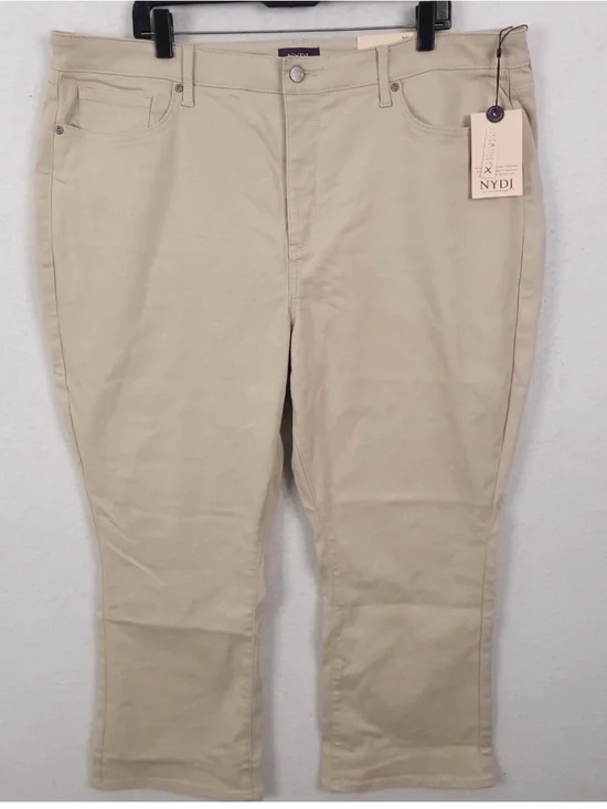 NYDJ Women's Mini Boot Cut Jeans in Light Beige