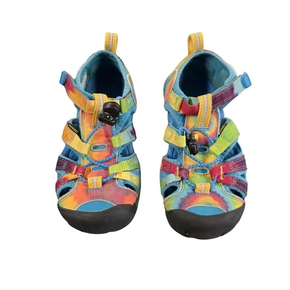 Keen Newport H2 Sandals Shoes Kids Size 13 Tie Dye Rainbow Water Hiking Summer
