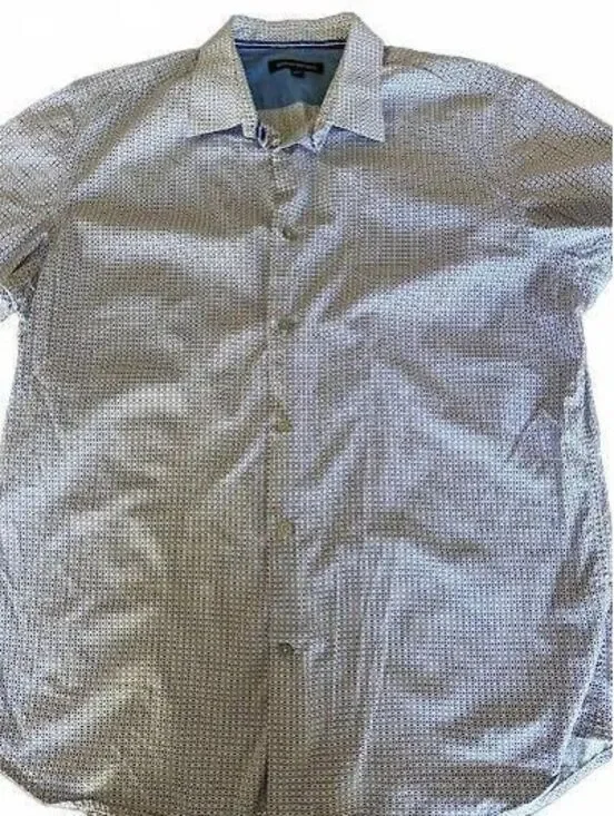 Banana Republic Purple Print Shirt Men's Large