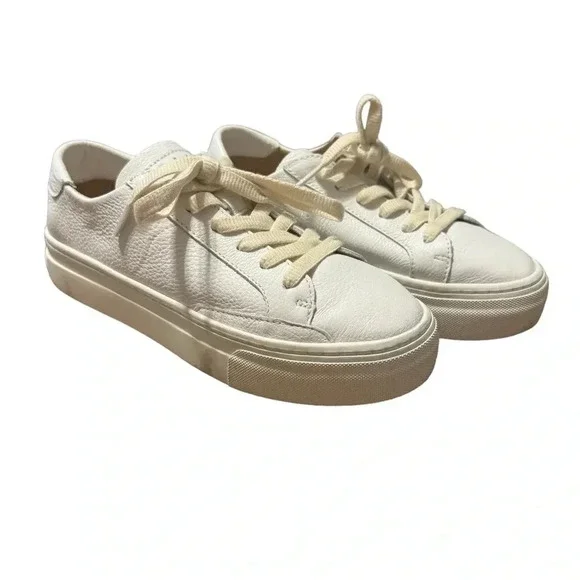 👟 Soludos Ibiza White Platform Sneakers Sz‎ 6 🤍 Minimalist Chic Casual 👟