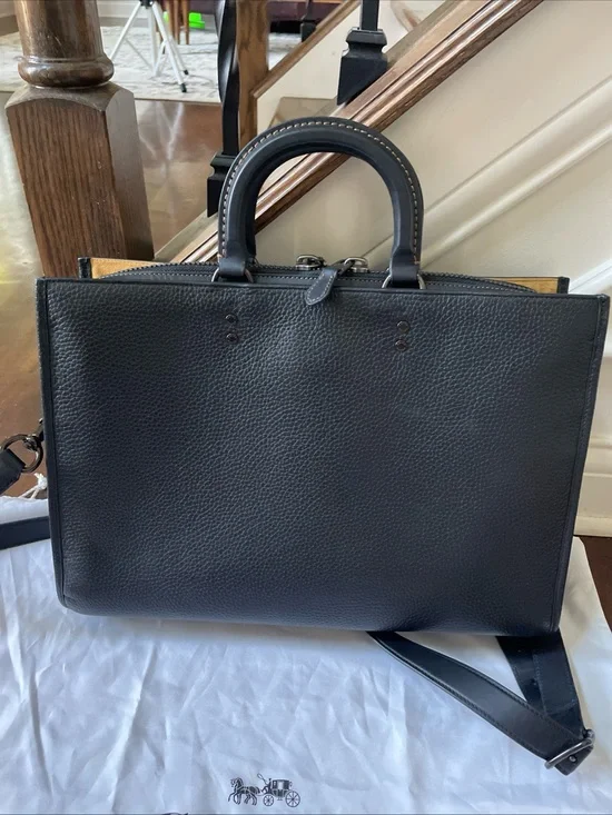 COACH Rogue Briefcase Handbag Regenerative Leather CD789 Large  Auth