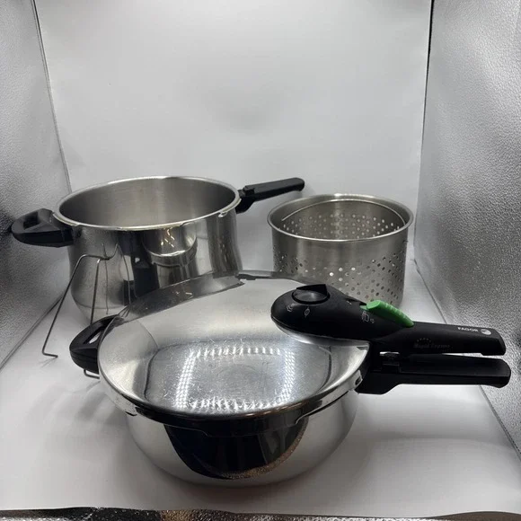 Fagor Rapid Xpress Pressure Cooker 8 + 4 Liters Induction Stainless Steel Basket