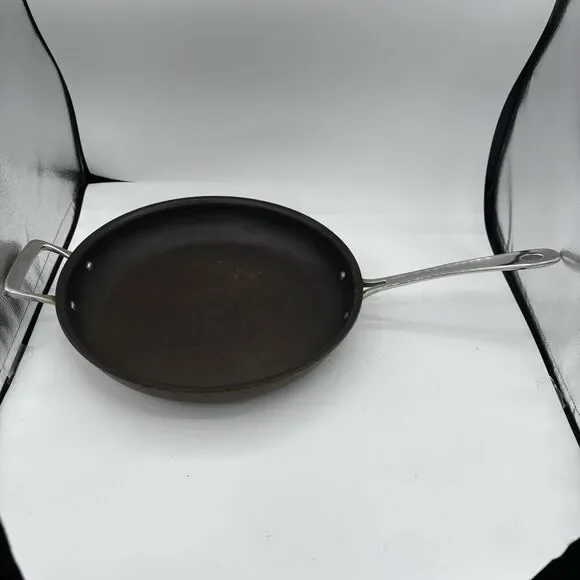 All-Clad Frying Pan‎ 12 Inch Skillet Nonstick Long Handle No Lid Side
