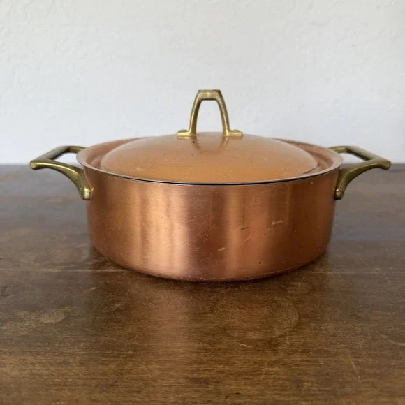 Vintage Paul Revere Limited Edition 1.5 Qt. Copper Casserole Pot with Lid