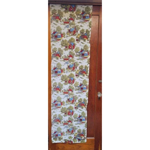 Vintage Cottage Core Curtain/drapes Barkcloth rustic textured decor