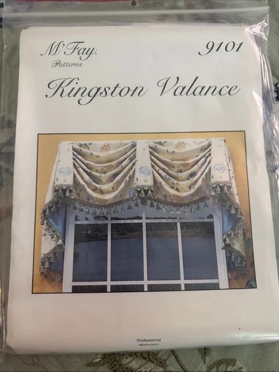 M’Fay Kingston Valance Pattern 9101 Tassel Trim