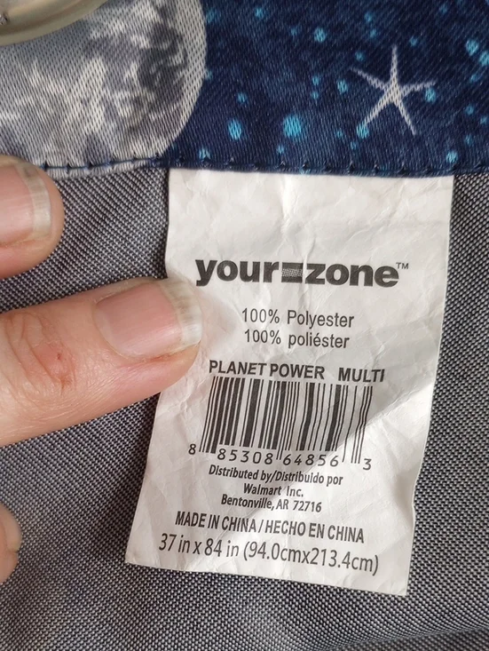 Your Zone 'Planet Power' Multi-Color Curtain Panel