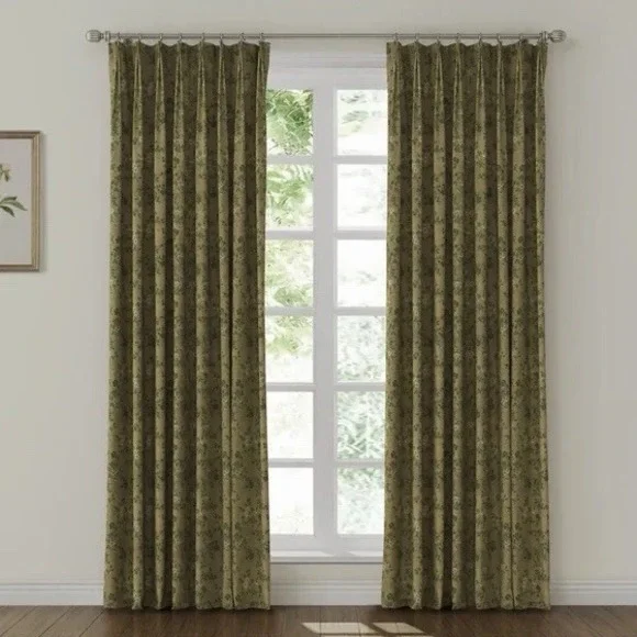 TWOPAGES Sara Le‎ Print Linen Drapery Pleated SL-J4 Ivy Brown 26