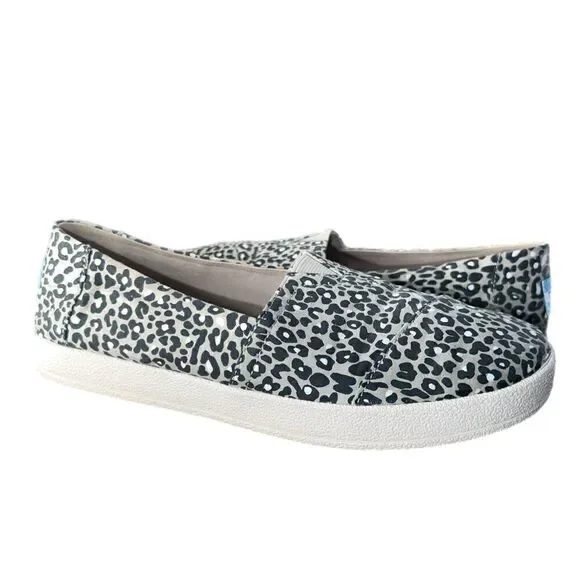 Toms Slip-On Woven Avalon Sneakers - Tan/Leopard (7)