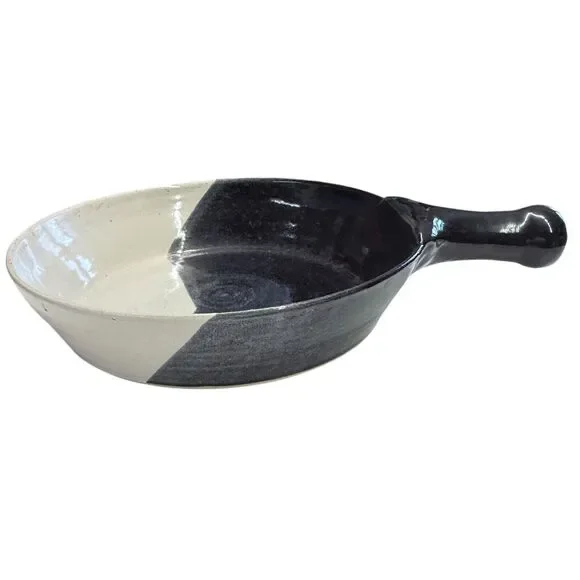 Vintage EJ King Studio Art Pottery Black White‎ 10