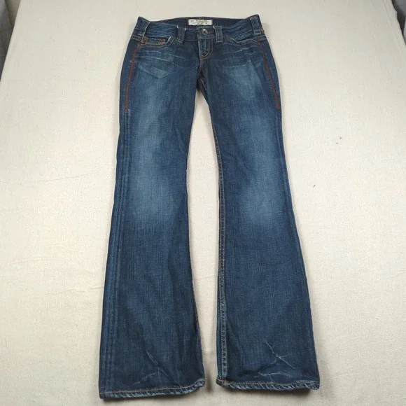 1921 Jeans Womens 28 Blue‎ Surplus Flare Distressed Faded Boho