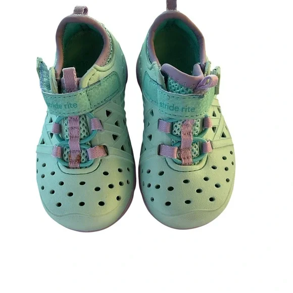 STRIDE RITE Made‎ 2 Play Phibian Sneaker Sandal Water Shoe Teal Purple Size 6