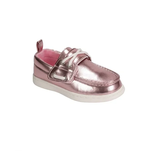 Wonder Nation Toddler Girl Boat Shoe Size 7 Little Girls NEW