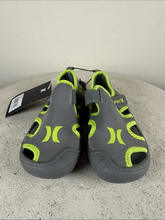 Hurley Kids Gray and Lime Water Shoes