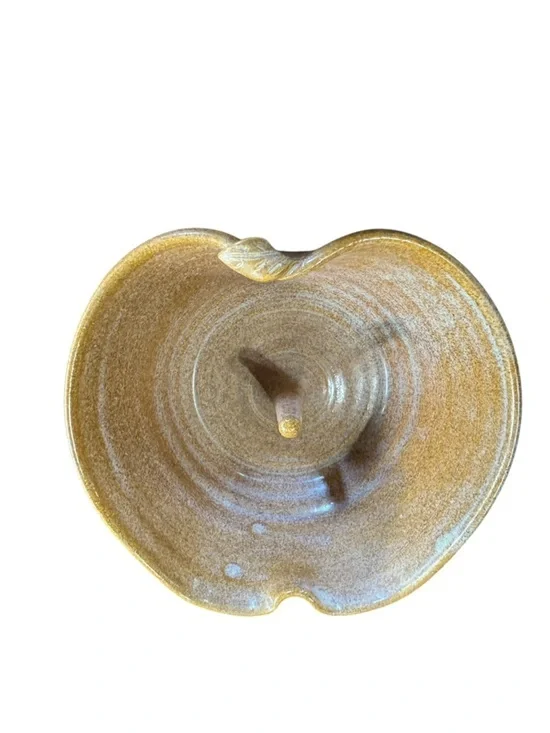 Handmade Apple Baker Baking Dish Studio Art Pottery Signed Pebbles Pottery NC