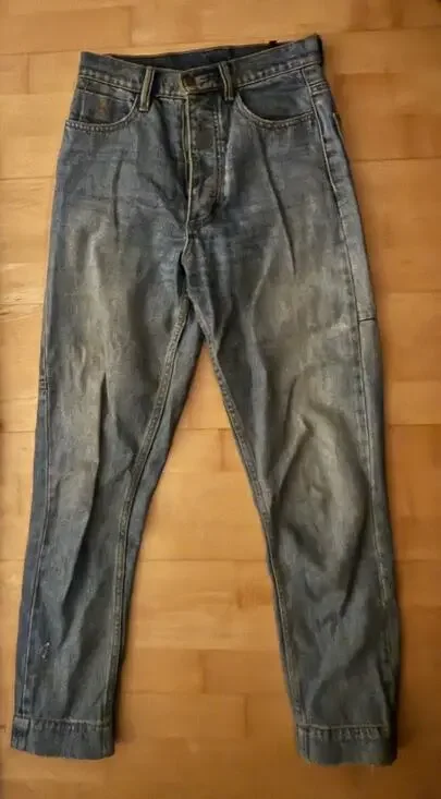 Thrills Winnie Blue Jeans Button Fly Vintage Blue Tapered Leg Super High Rise 26