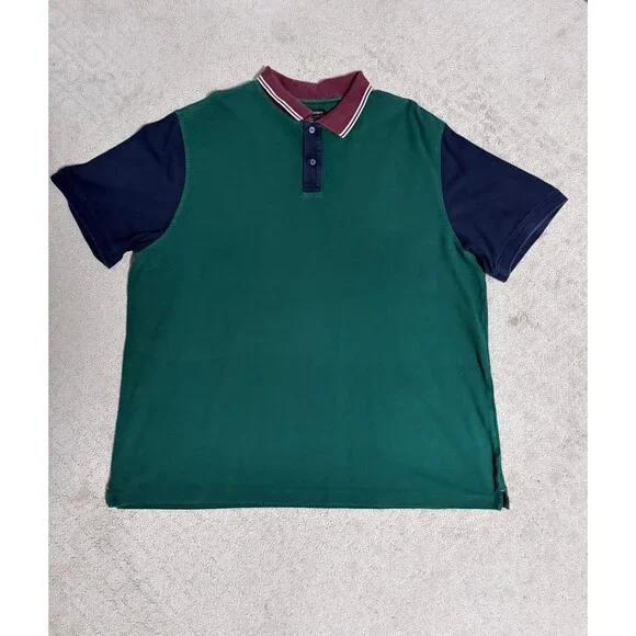 Banana Republic Blue and Green Polo Shirt