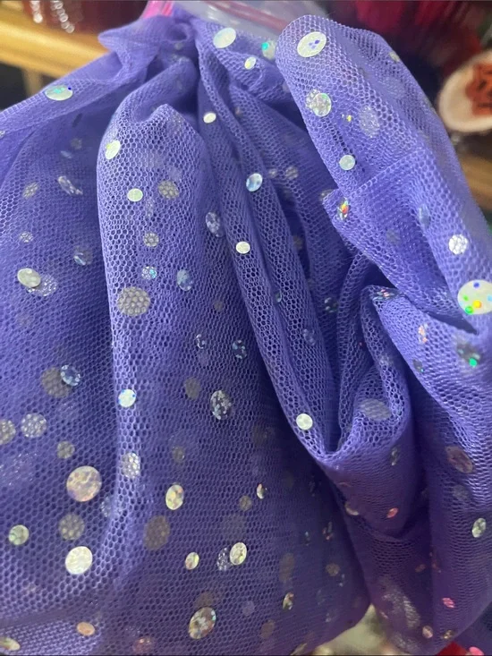 Purple Sequin Dot Curtain panel