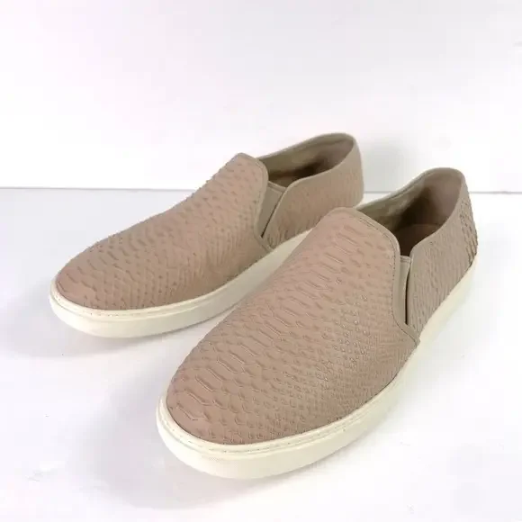 Cole Haan Snake Skin Textured‎ Leather Slip On Sneakers