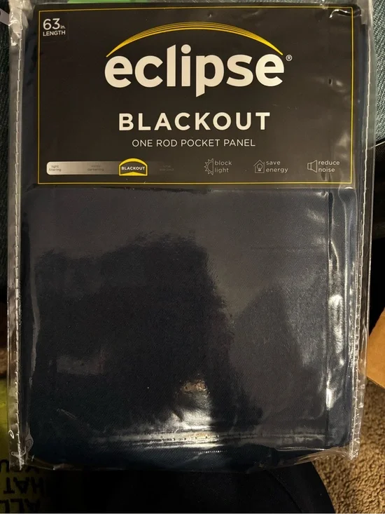 Eclipse Blackout Curtain Panel 63” - indigo
