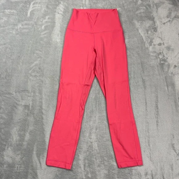 Lululemon Leggings Womens 2 (18/23) Pink Gym Fit Running Align High-Rise Pull-On