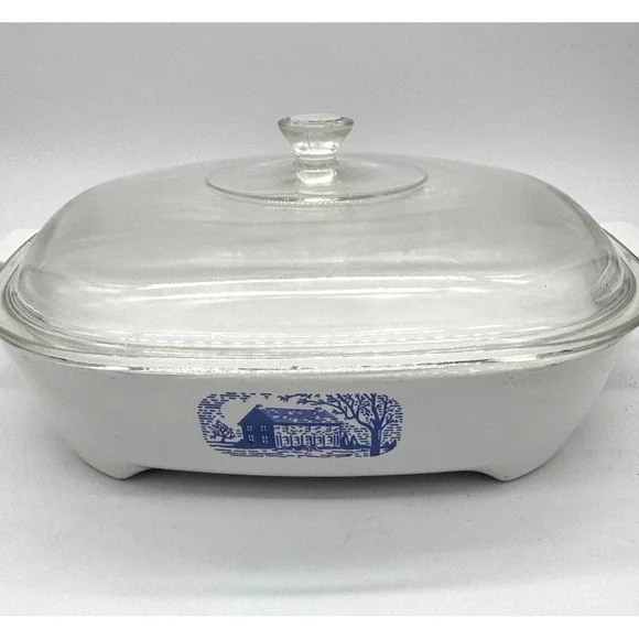 Corning‎ Ware Browning Skillet for Amana Radarange Microwave Oven w/ Pyrex Lid