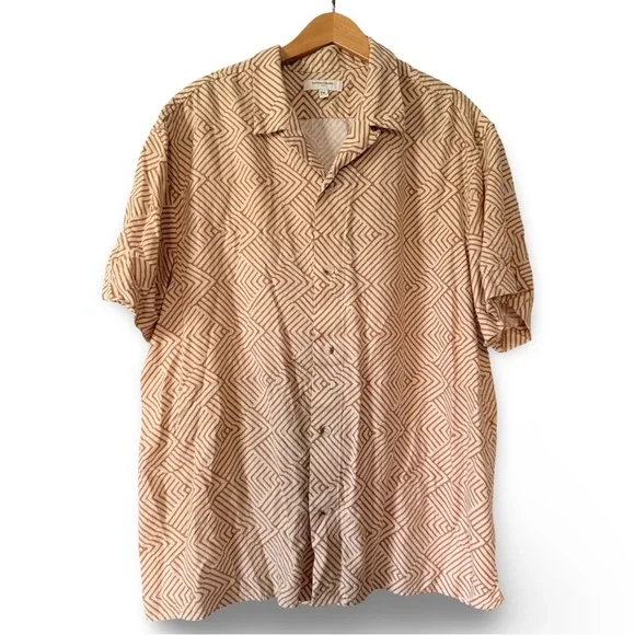 Banana Republic Men’s Button Down Linen Short Sleeve Shirt 2X