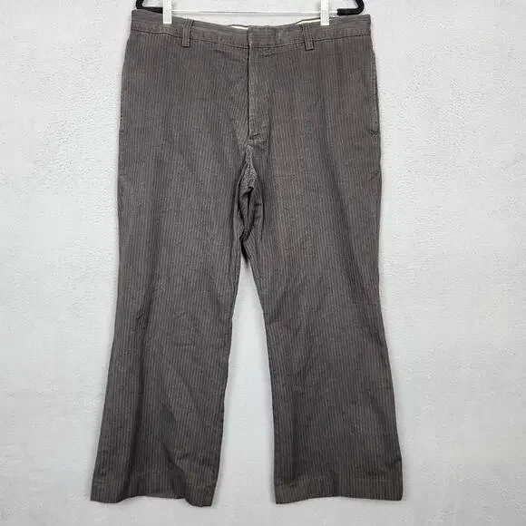 Banana Republic Pants Mens 36x30 Brown Pinstripe Chino Classic Actual 36x26