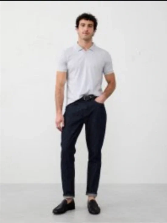 Banana Republic Light Gray Heather Polo Shirt