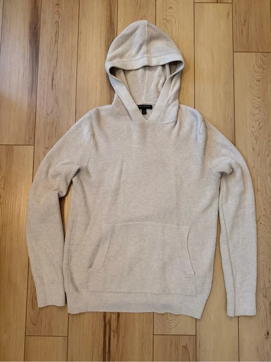 Banana Republic Beige Knit Hooded Pullover