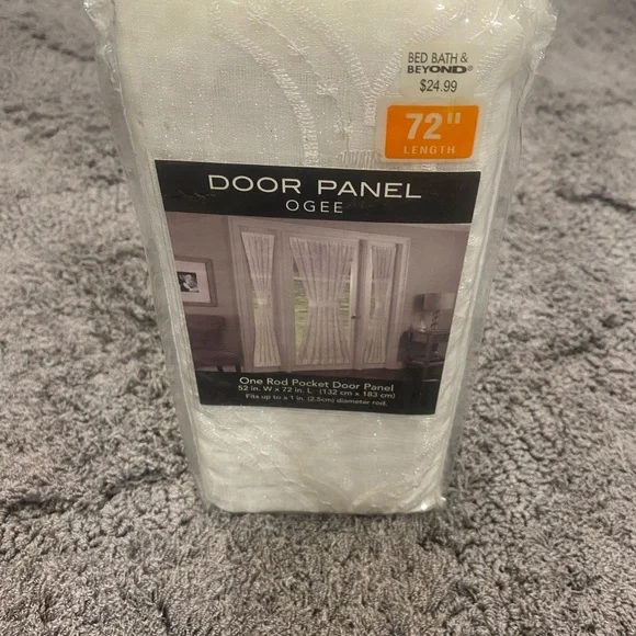 Bed Bath & Beyond Ogee Sheer Door Panel - White