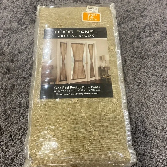 One Rod Pocket Door Panel-Parchment