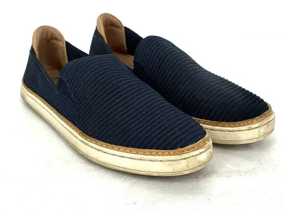 UGG Sammy Slip On Sneakers Navy Rib Knit Platform Casual Shoes Women's Size 7