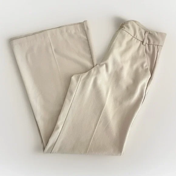 Rampage Tan Pinstripe Wide Leg Pants Size 9 Y2K Vintage Academia 30x33‎