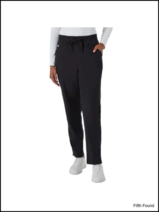 Athletic Fit Straight Leg Scrub Pants Moisture Wicking 3 Pockets