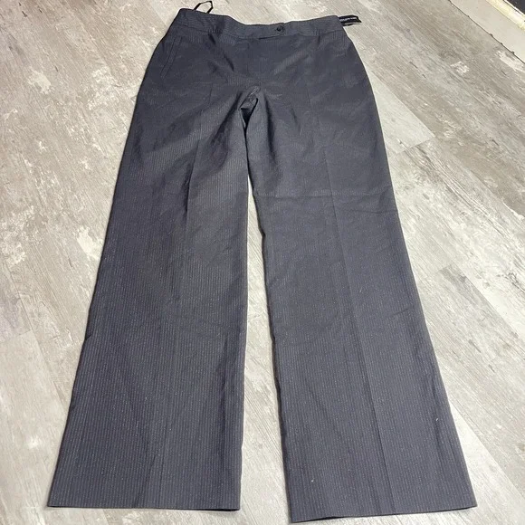 Jones New York dress pants womens size‎ 12 straight black Stretch Z-275