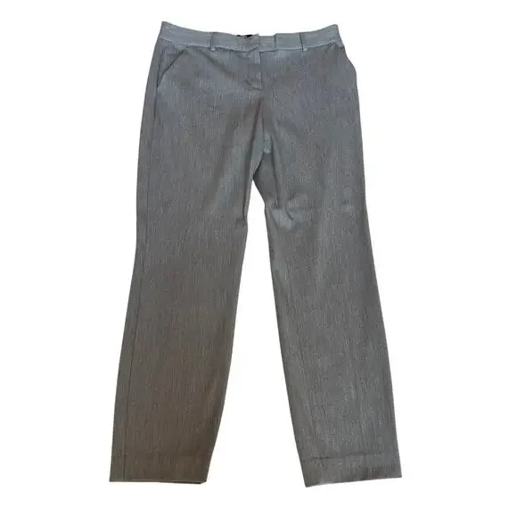 Express Ladies Gray Columnist Ankle Mid Rise Dress Work‎ Pants Size 8R Career
